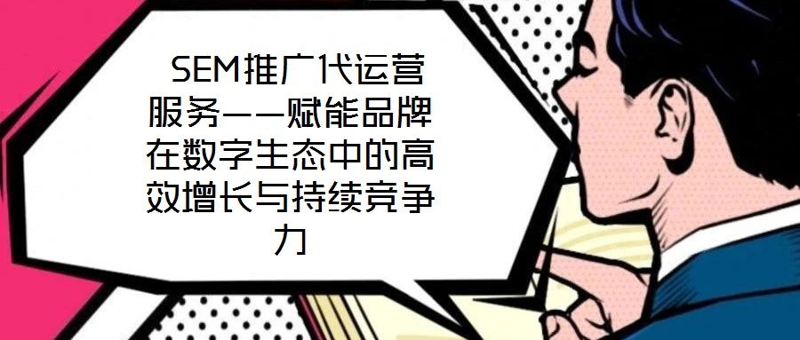  SEM推廣代運營服務(wù)——賦能品牌在數(shù)字生態(tài)中的高效增長與持續(xù)競爭力